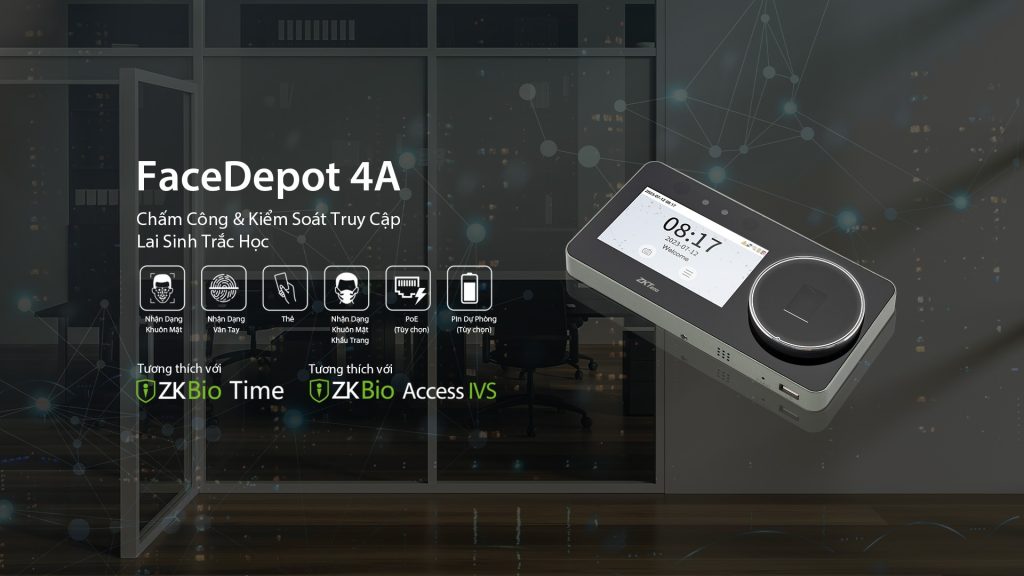 may cham cong zkteco FaceDepot 4A