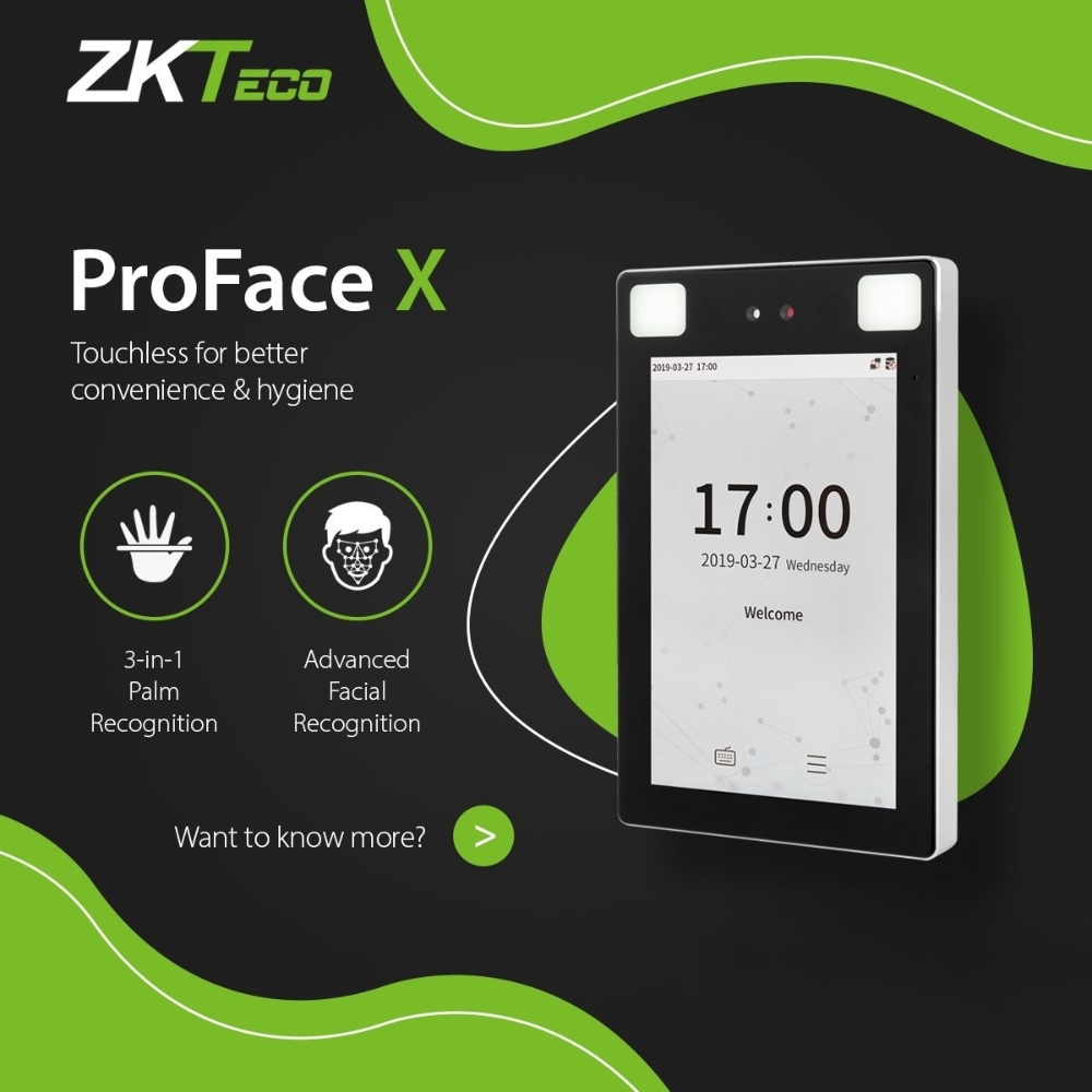 Máy chấm công khuôn mặt ZKTeco ProFace X 11 Máy chấm công khuôn mặt